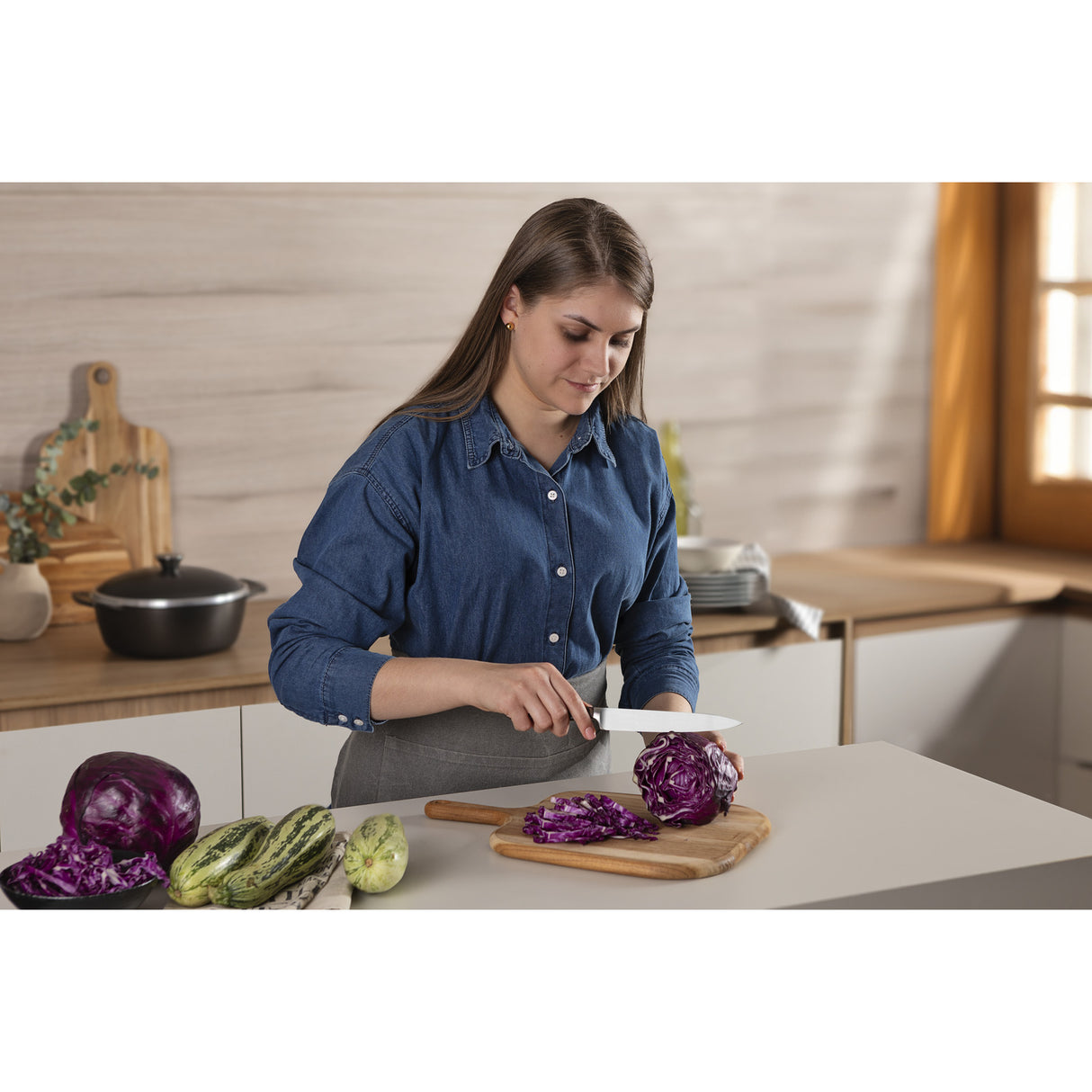 6 colių universalus peilis iš šimtmečio medienos