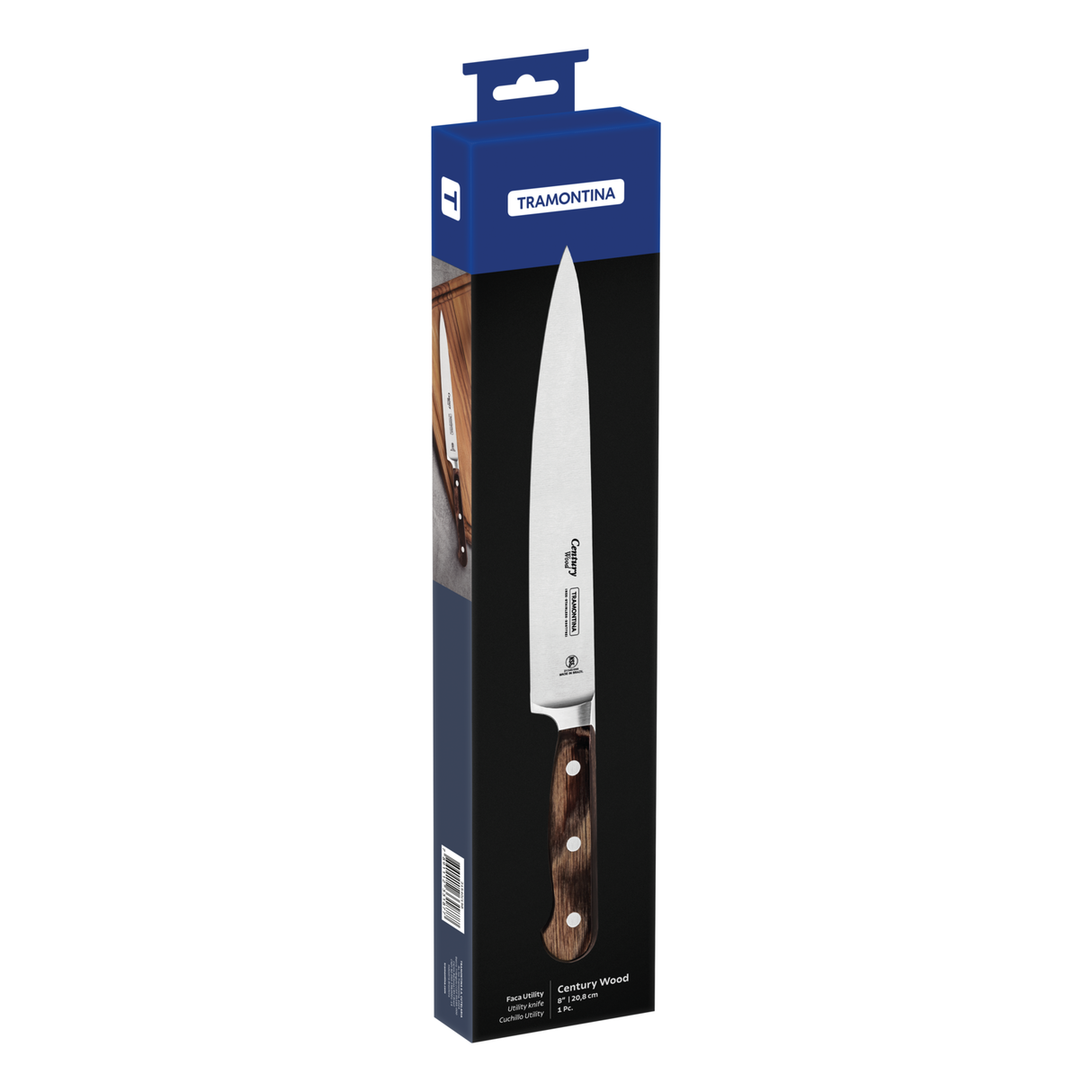 8 colių universalus peilis iš šimtmečio medienos