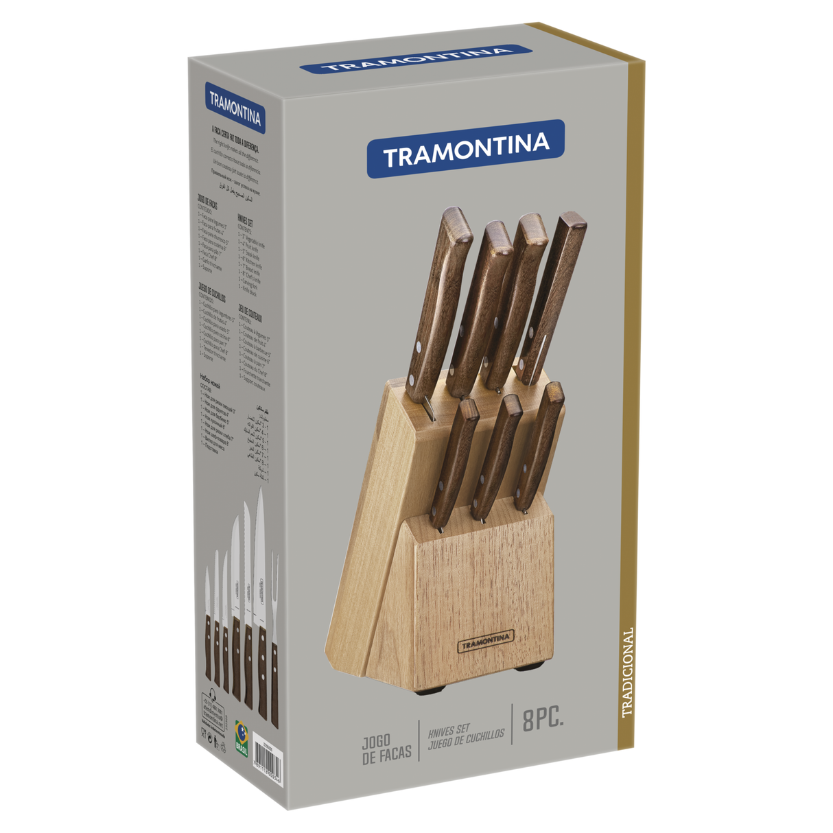 Tramontina Tradicional 8-Piece Set of Knives