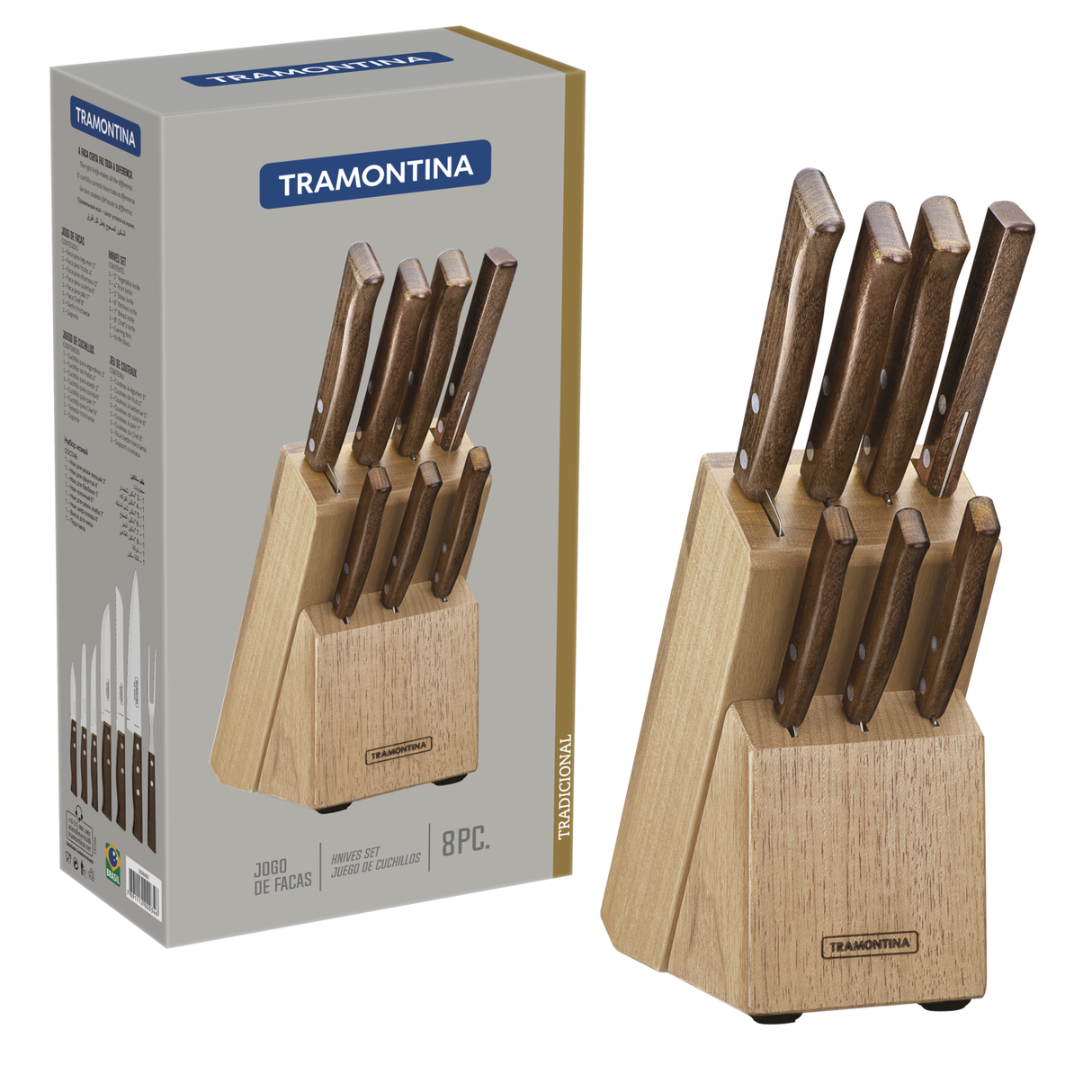 Tramontina Tradicional 8-Piece Set of Knives
