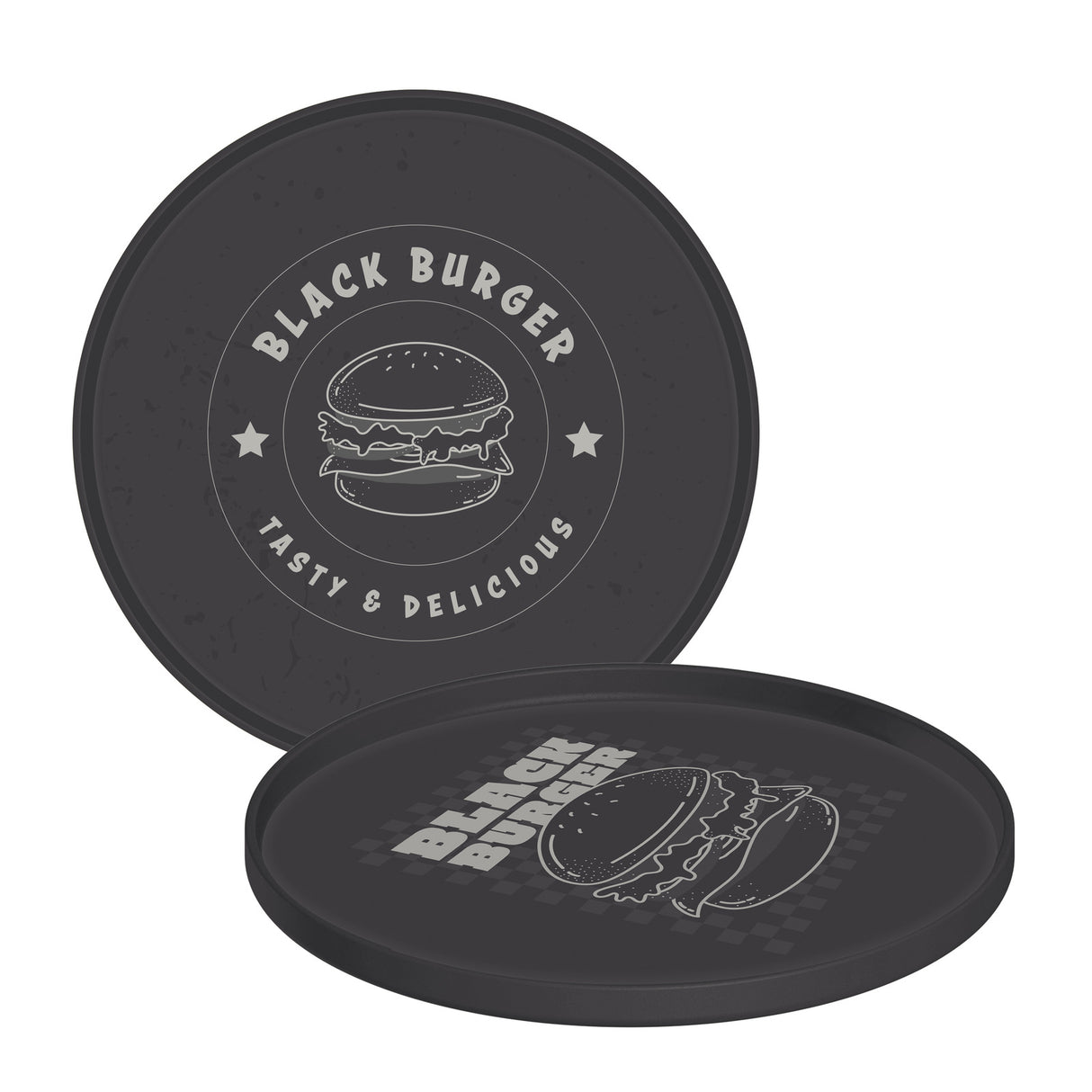 BURGER PLATE, GREY