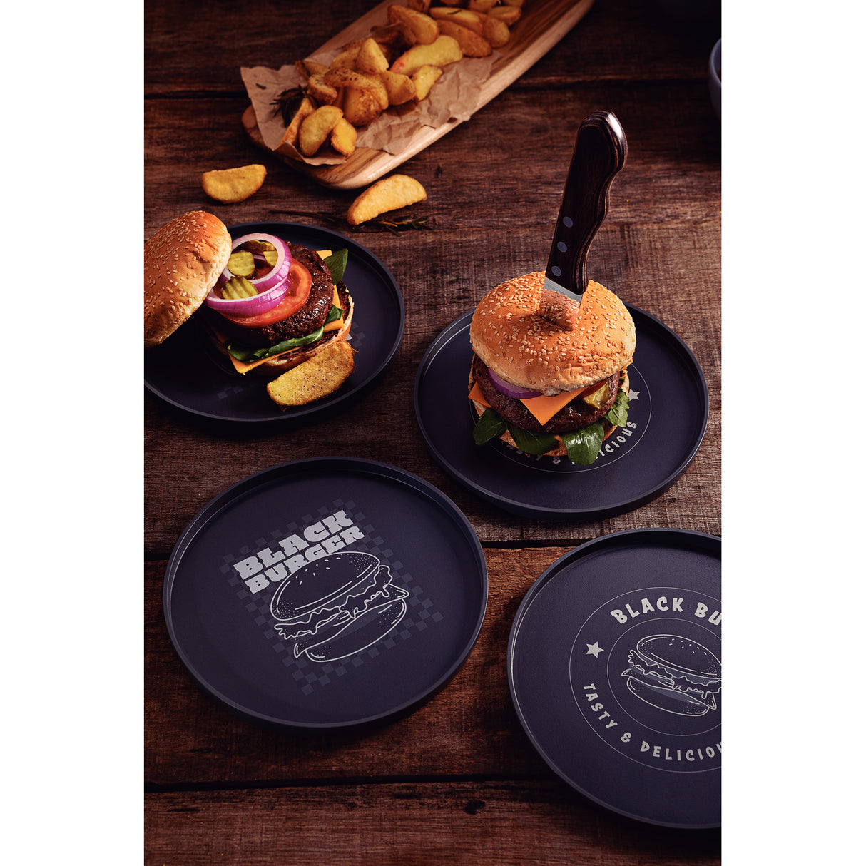 BURGER PLATE, GREY