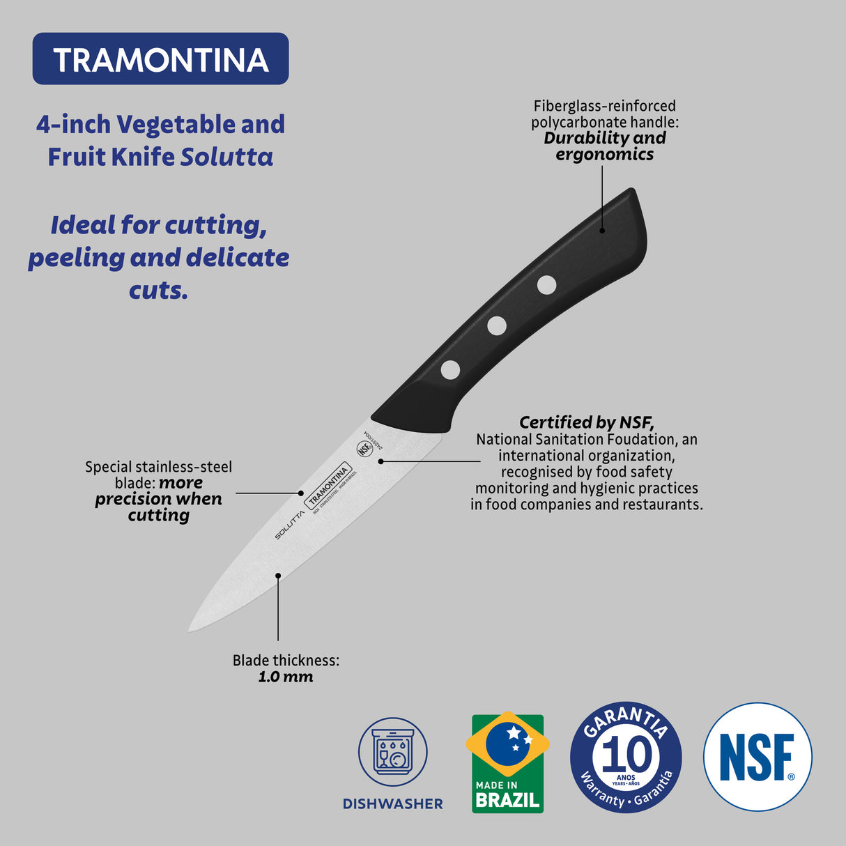 SOLUTTA 4'' vegetable and fruit knife