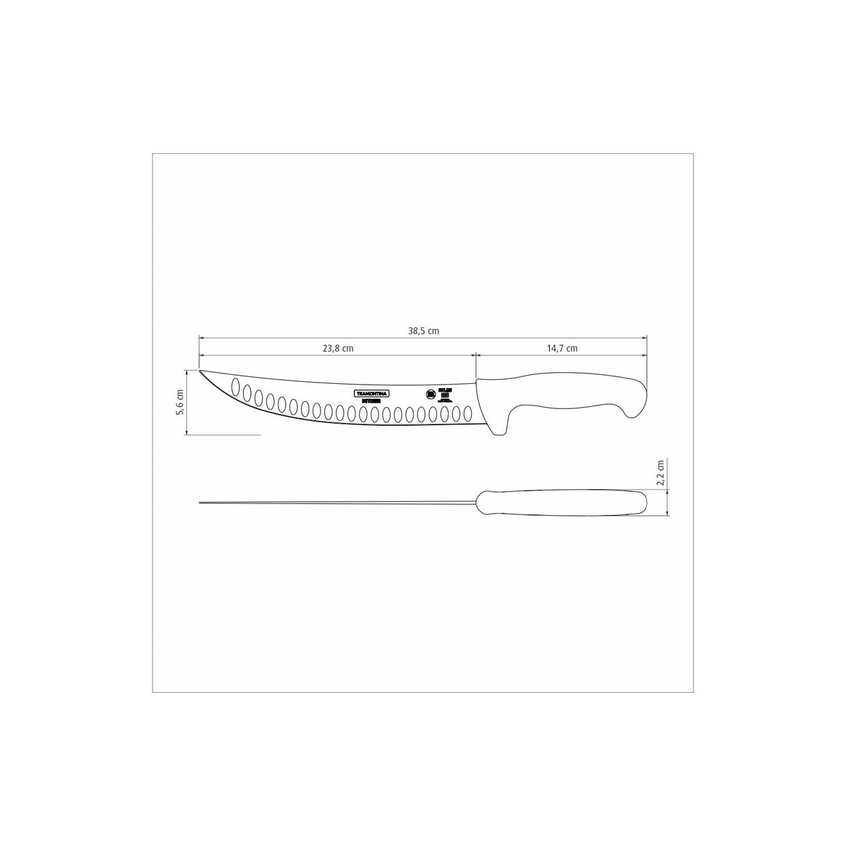 10'' MEAT KNIFE BUTCHER, BLACK