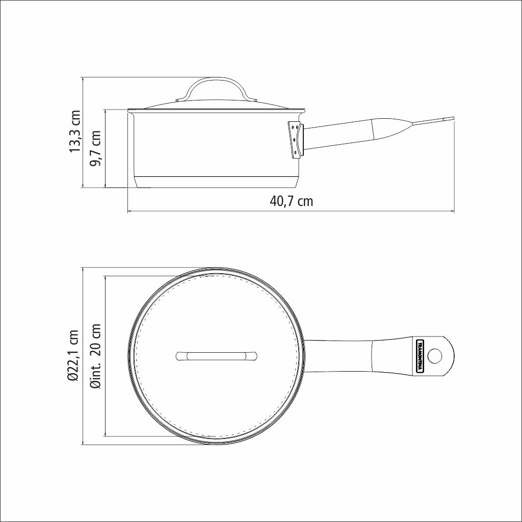 Profesionalus, 20 cm 2,9 l nerūdijančio plieno puodas