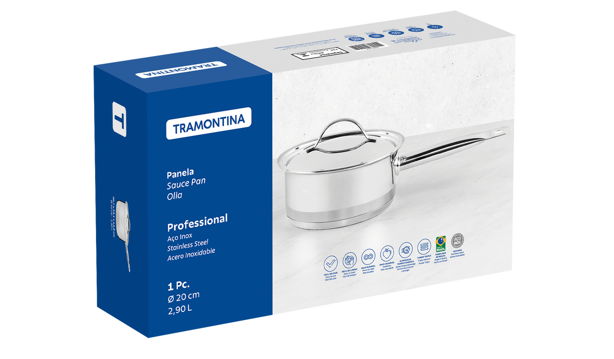 Profesionalus, 20 cm 2,9 l nerūdijančio plieno puodas