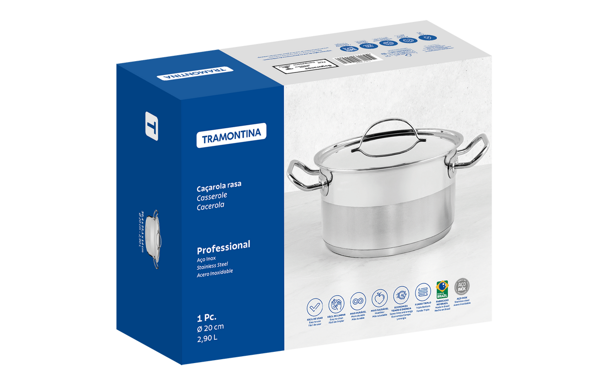 Profesionalus, 20 cm 2,9 l nerūdijančio plieno puodas