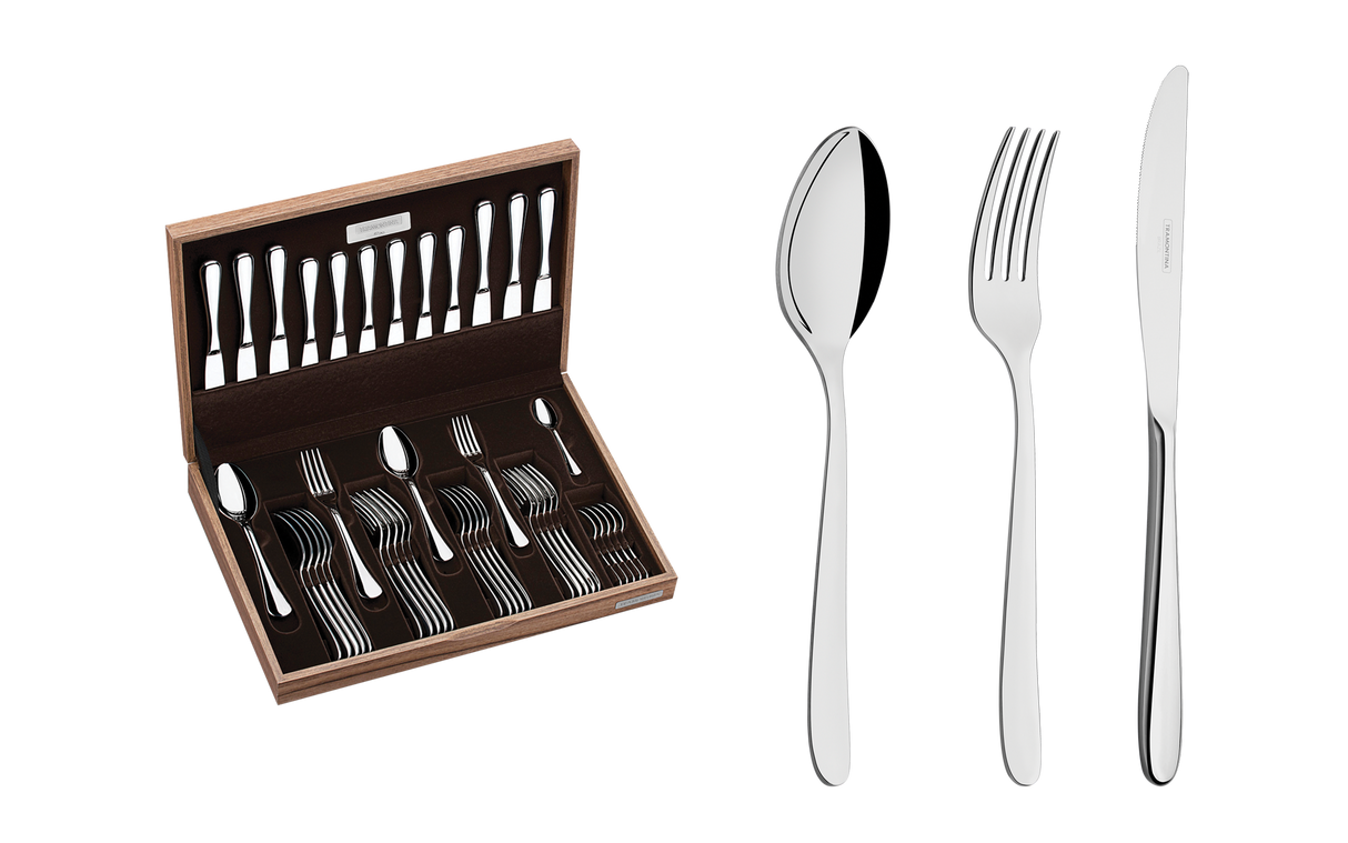 Tramontina stainless steel flatware set Cannes 42 pcs