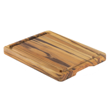 Barbecue Board With Handle & Groove in FSC teak wood with mineral oil finish 40x30 cm