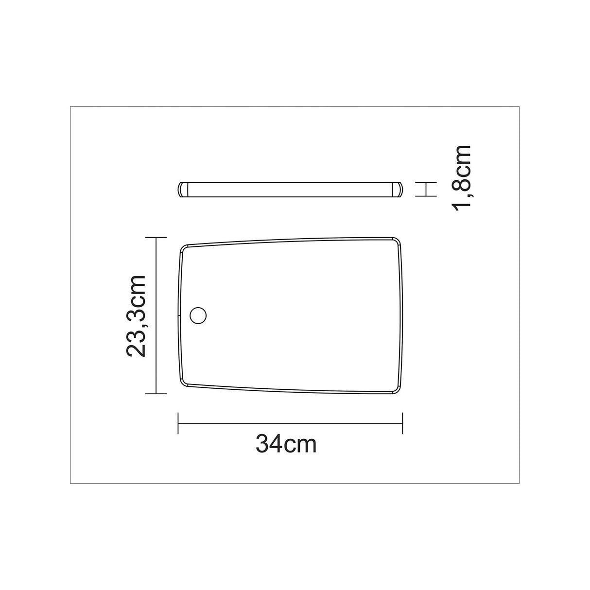 FSC CUTTING BOARD 34X23X1,8 TEAK WOOD