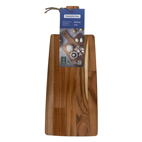 FSC BREADBOARD 48X19,5 CM WITH HANDLE, TEAK WOOD