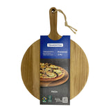 Provence Round Pizza Board in FSC Teak Wood measuring