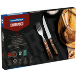 POLYWOOD FLATWARE SET BROWN, 12PCS.