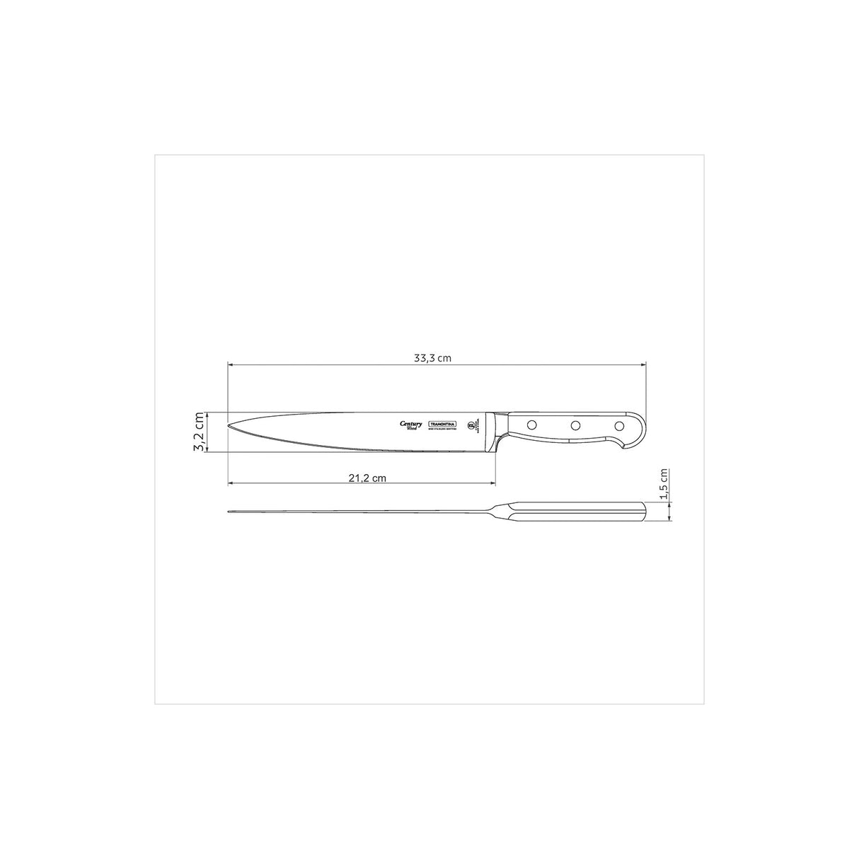8'' UTILITY KNIFE CENTURY WOOD