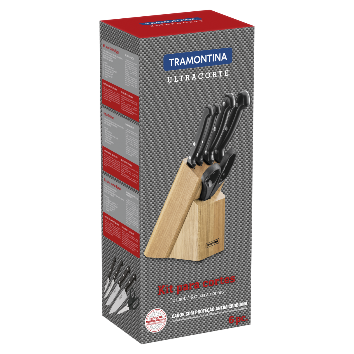 Tramontina Ultracorte knife set, 6 pcs