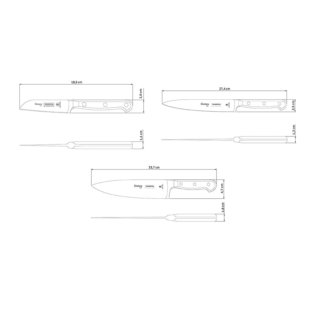 CENTURY 3-Piece Knife Set