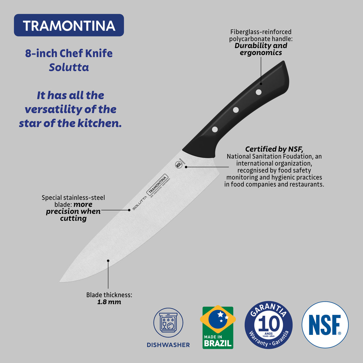 SOLUTTA 8'' chef's knife