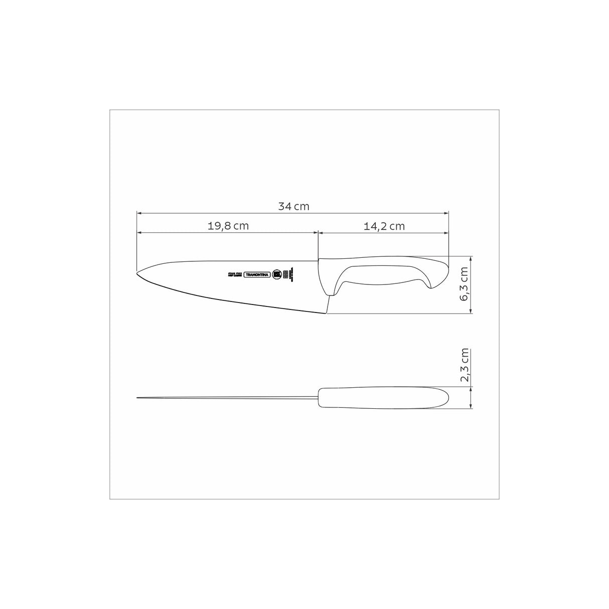 8 MEAT KNIFE PROFESSIONAL MASTER | GREY