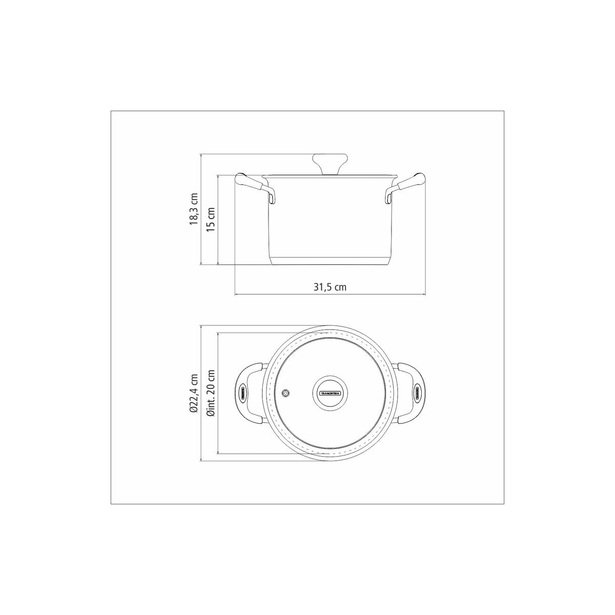 SOLAR SILICONE 20cm stock pot, 4.6l