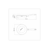 GRANO stainless steel frying pan with tri-ply body and long handle