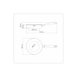GRANO, 30 cm stainless steel frying pan with tri-ply body and long handle