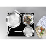 GRANO, 30 cm stainless steel frying pan with tri-ply body and long handle