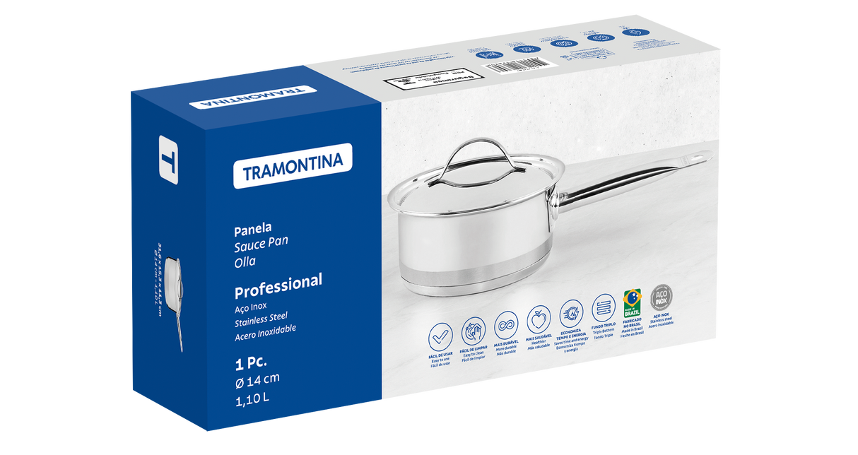 Professional, 14 cm 1.1 L stainless steel saucepan