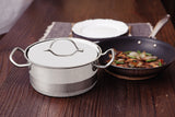 Professional, 24 cm 6.1 L stainless steel deep casserole